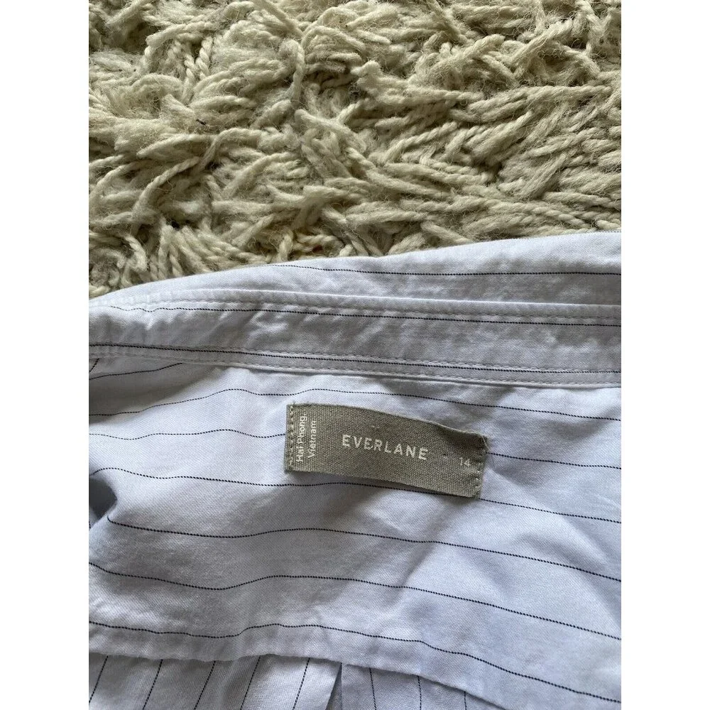 Everlane White Button Down Shirt with Dress Collar - Picture 5 of 6